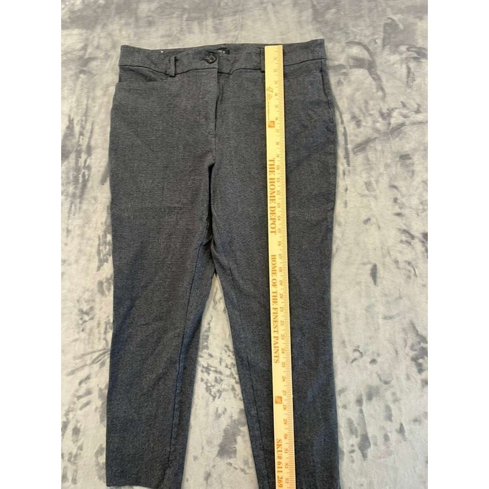LOFT Curvy Skinny Womens Size 12 Charcoal Gray Heathered Stretch Ankle Pants - Picture 5 of 11